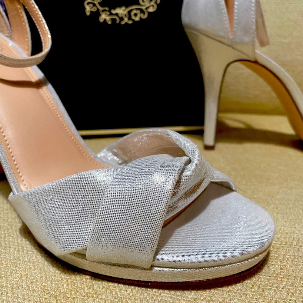 Silver high heels